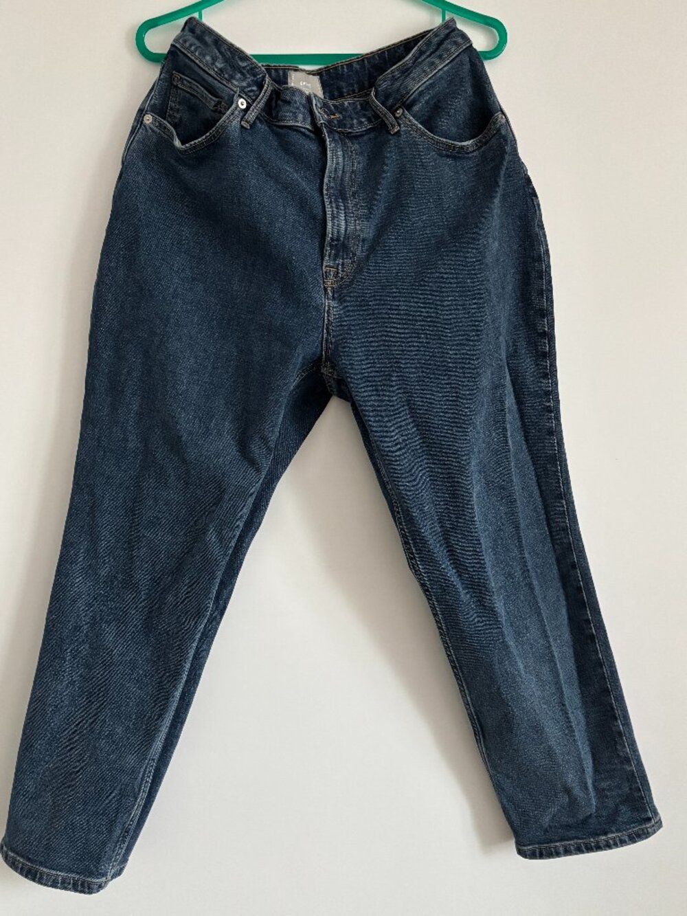 Everlane Curvy Cheeky Jeans Women’s Size 32 Crop Blue Organic Cotton Zip Fly